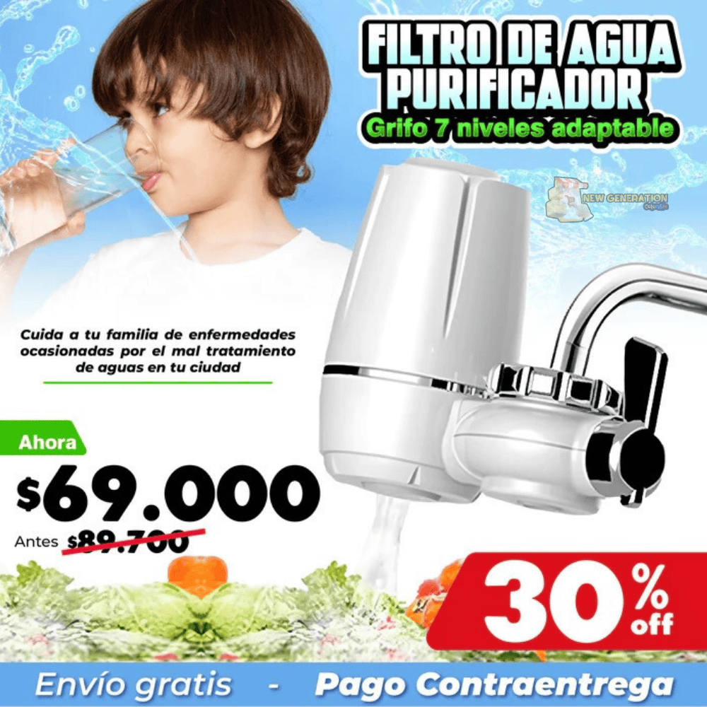 FILTRO PURIFICADOR DE AGUA PARA GRIFO ADAPTABLE®